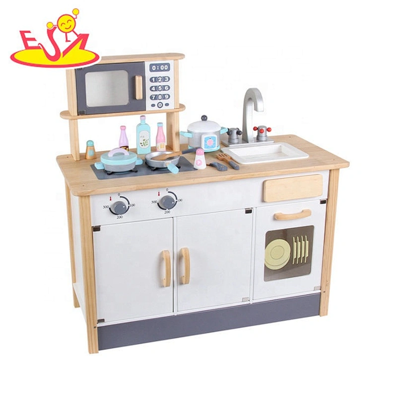 2020 most popular wooden kids play doll house with furniture sets W06A386