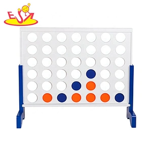 Wholesale educational wooden connect 4 board game for kids W01D060