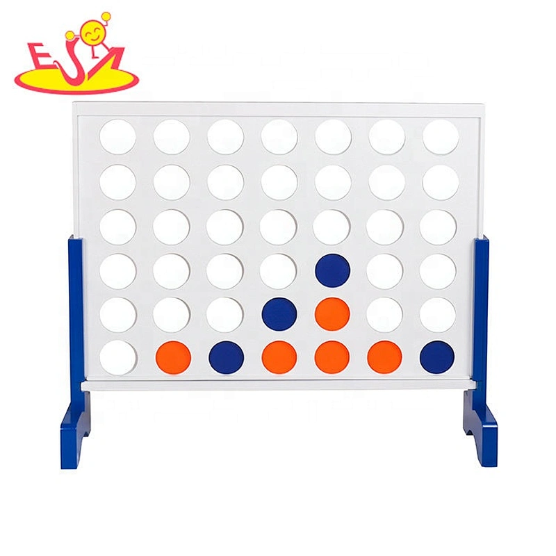 Wholesale educational wooden connect 4 board game for kids W01D060