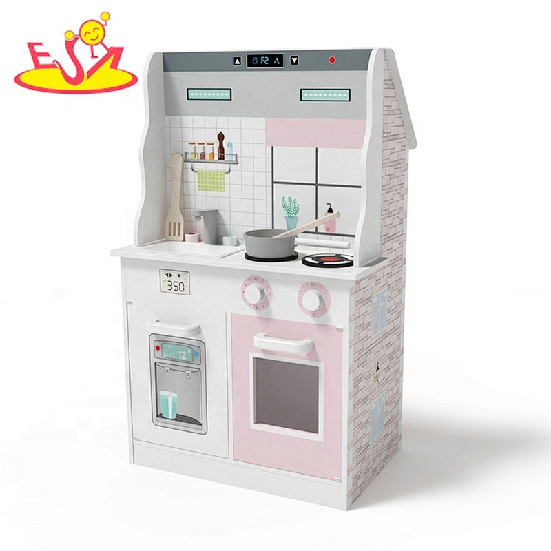 2019 New design 2 in 1 miniature wooden dollhouse kitchen for children W06A371D