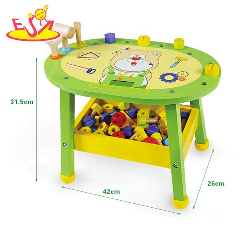 2020 New arrival diy wooden toddler tool bench for preschool W03D134