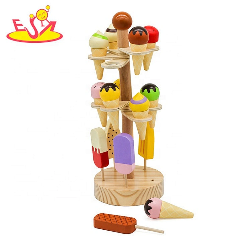 2020 Top sale simulation wooden pretend play ice cream set for children W10B339