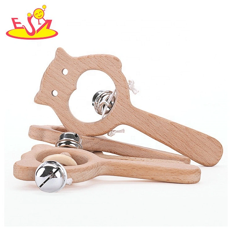 2020 High quality small hands wooden baby rattle set for wholesale W08K281