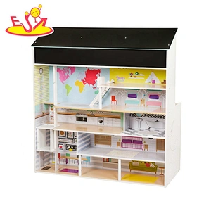 2020 New arrived 2in1 wooden miniature dollhouse kitchen for girls W06A383