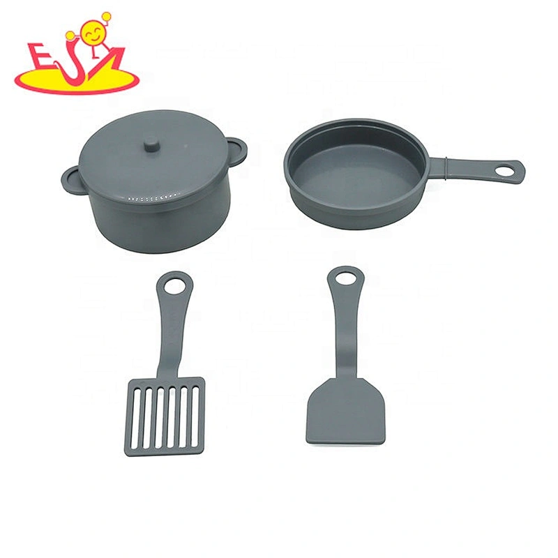 2020 New arrived boys wooden toy kitchen set with electronic stove W10C528