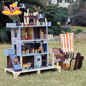 wholesale pretend play pirate dollhouse for kids W06A162