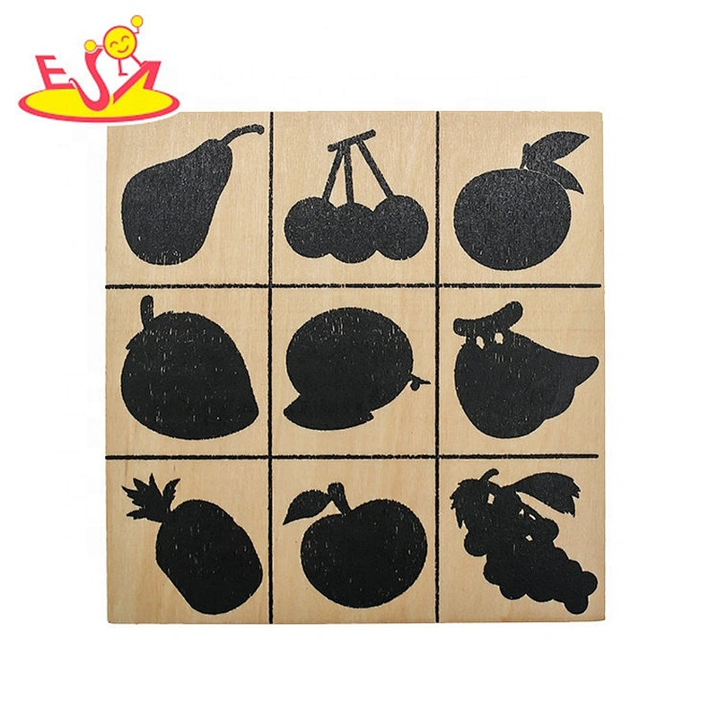 2020 New sale preschool wooden pattern match puzzle for kids W12E044