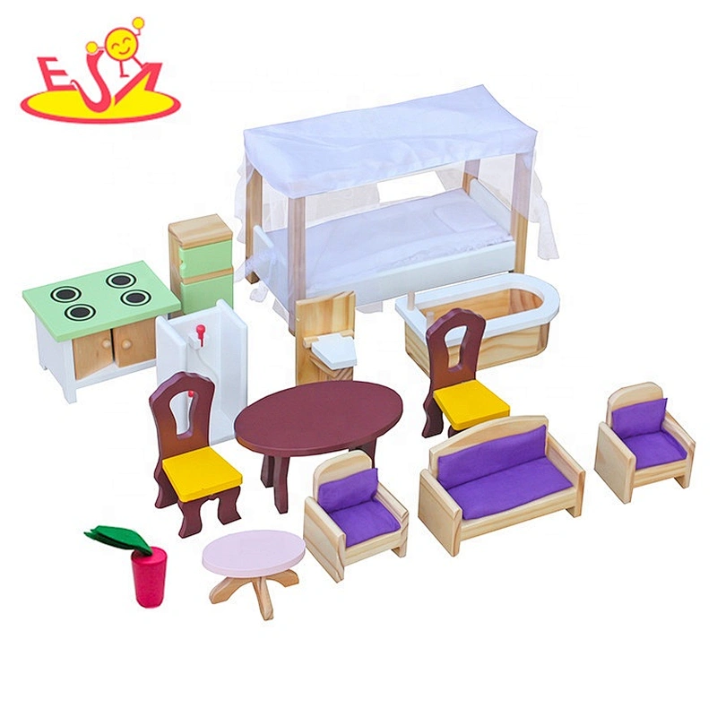 2018 Neues Design Kind aus Holz Puppenhausbausatz schöne Holz Mädchen Puppenhausbausatz