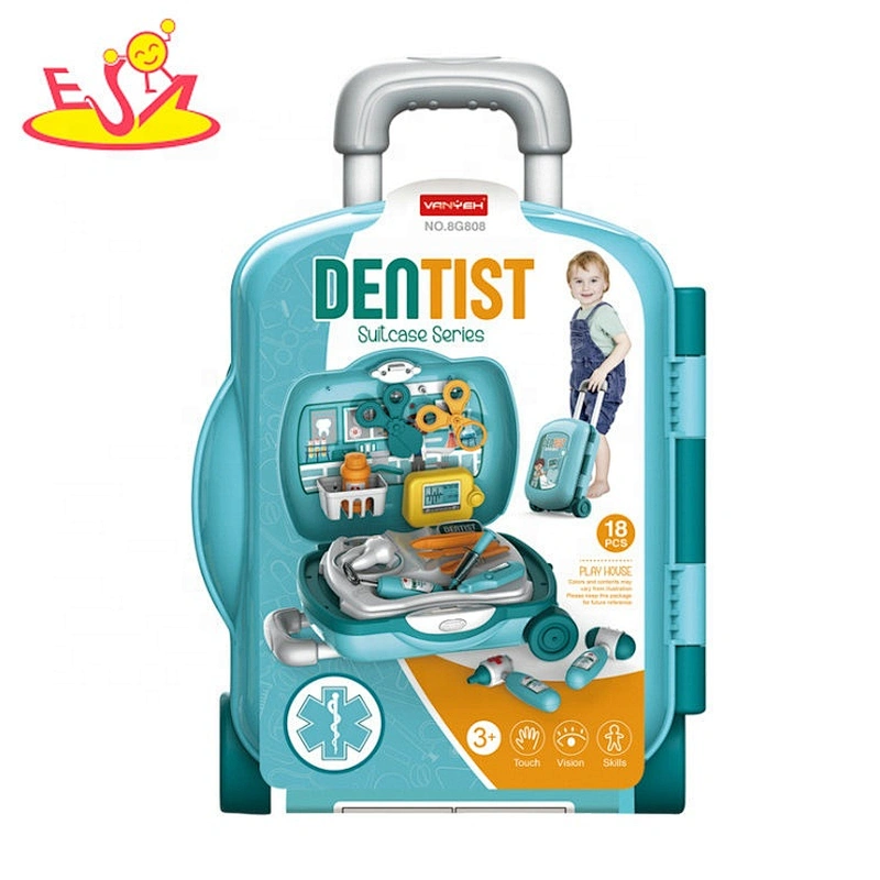 Plastic dentist toolbox toys for kids to pretend paly  P10D007