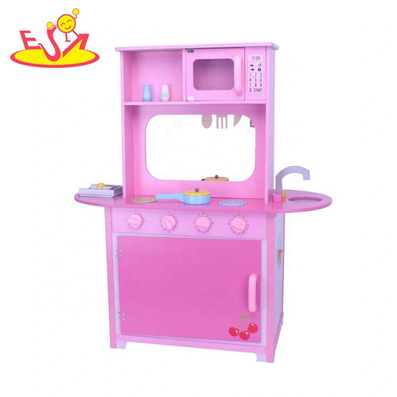 New arrival double sides wooden play kitchen set for children W10C577
