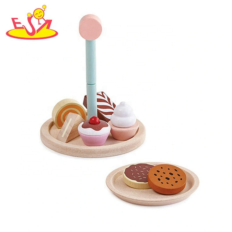 New arrival simulation play wooden cake set toy for kids W10B326