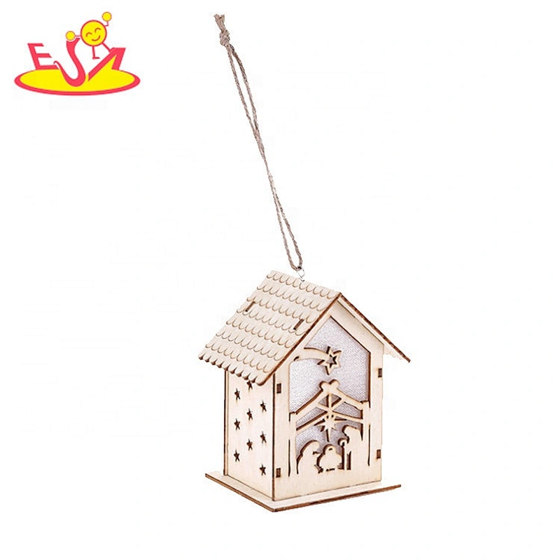 Christmas hanging wooden carving ornament decoration W09D108