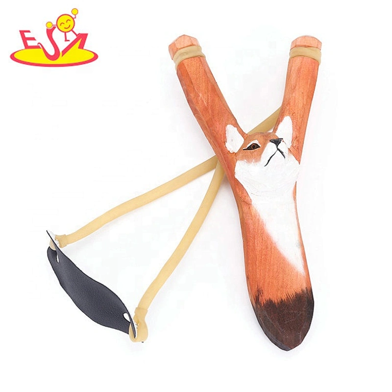 Chinese popular outdoor shooting games hand carved wooden slingshot W01A388