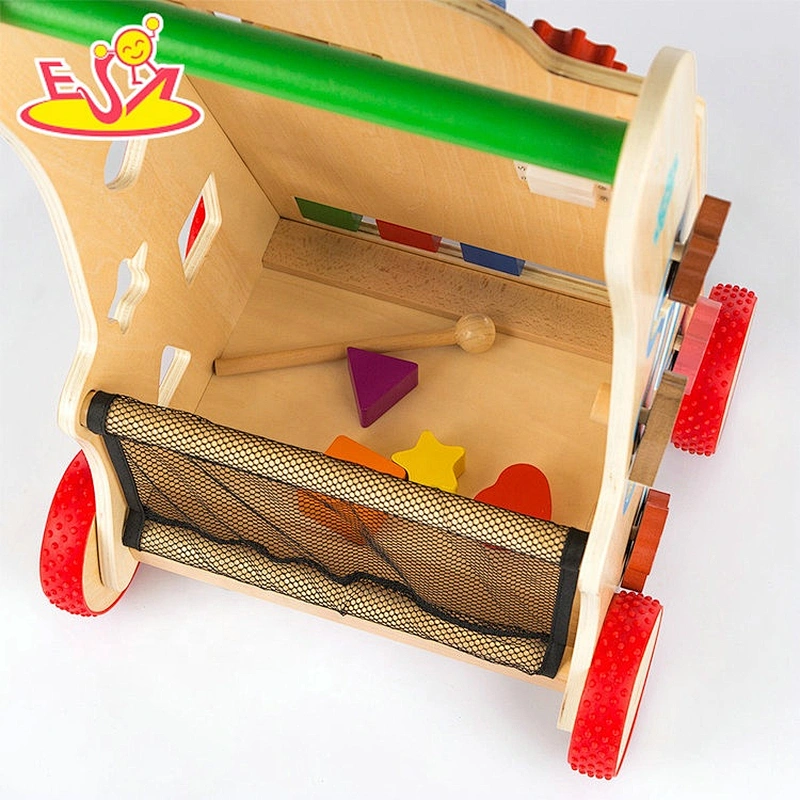 New sale preschool wooden first steps baby walker for push along W16E146