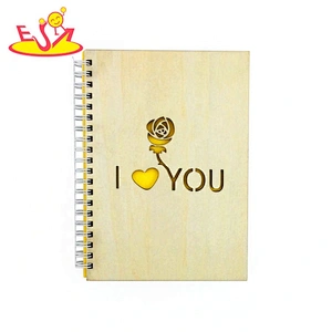 Hot sale environmental holiday gift hollow spiral wooden photo album  W18A127
