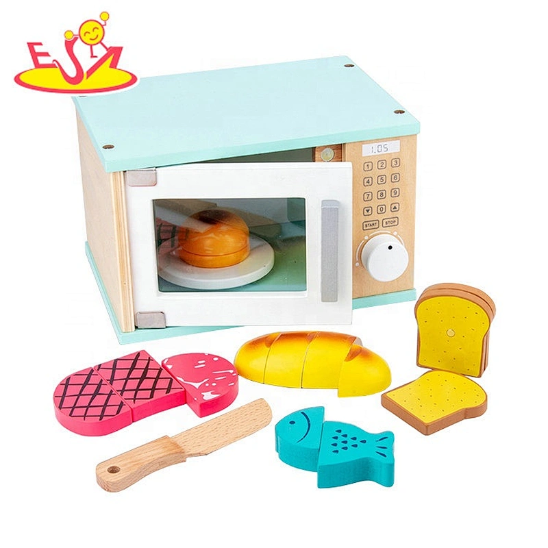 New arrival simulation play wooden microwave oven toy for kids W10D283