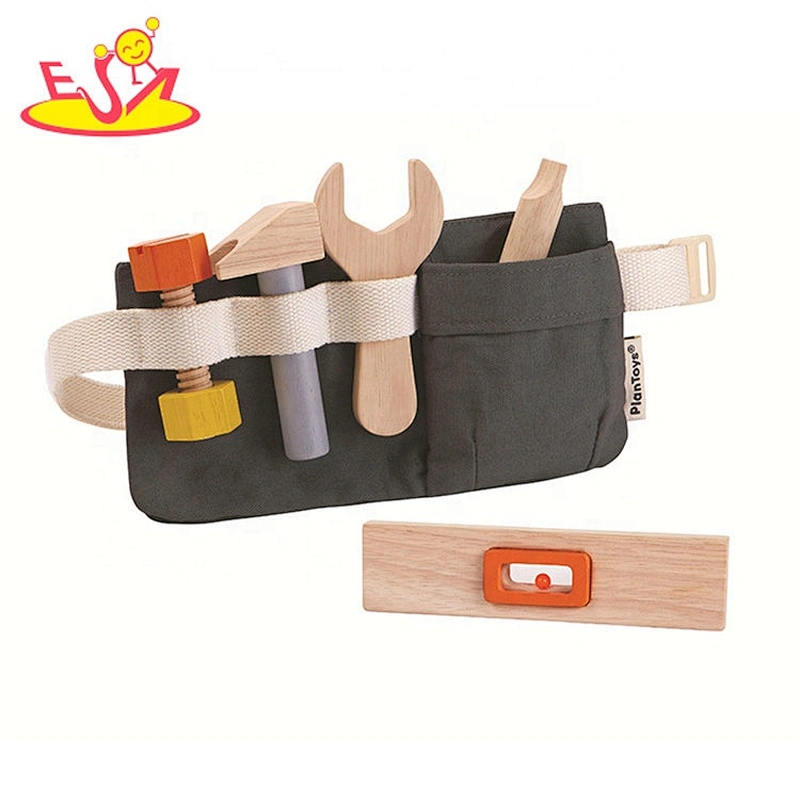 2020 New arrival diy kids wooden toy tool set with bag W03D123