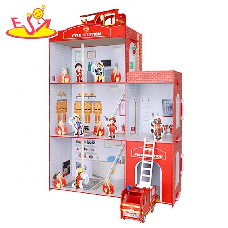 wholesale preschool wooden pirate ship playsets for children W03B117