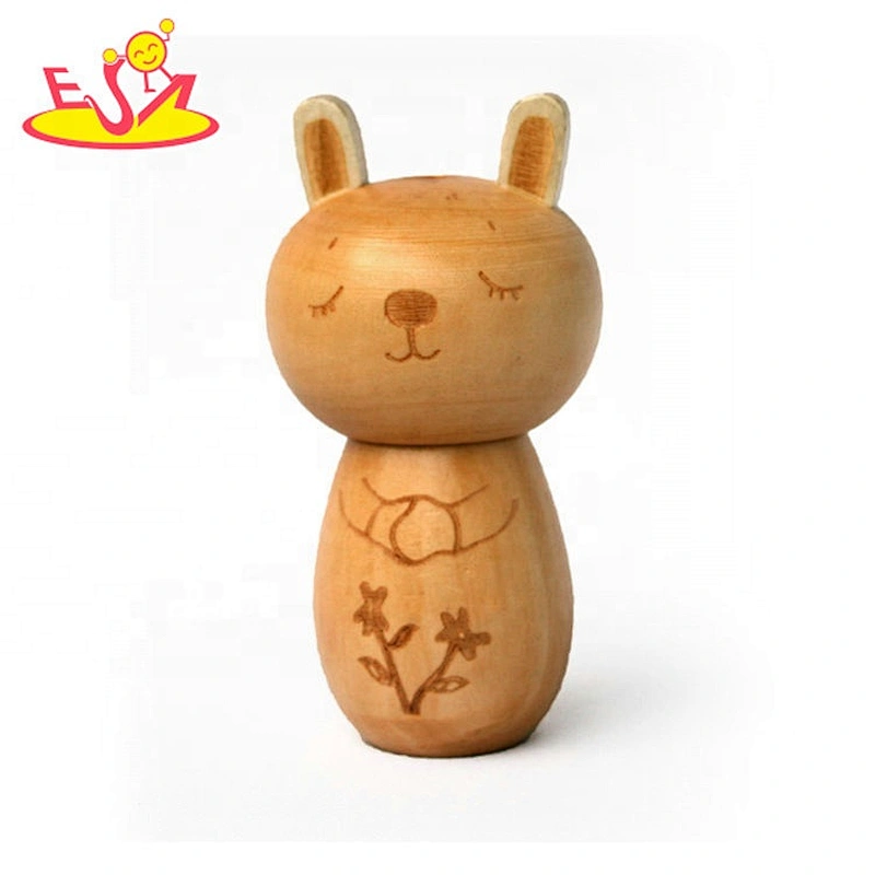 Solid wood funny cute cat toothpick holder with customize W18A095