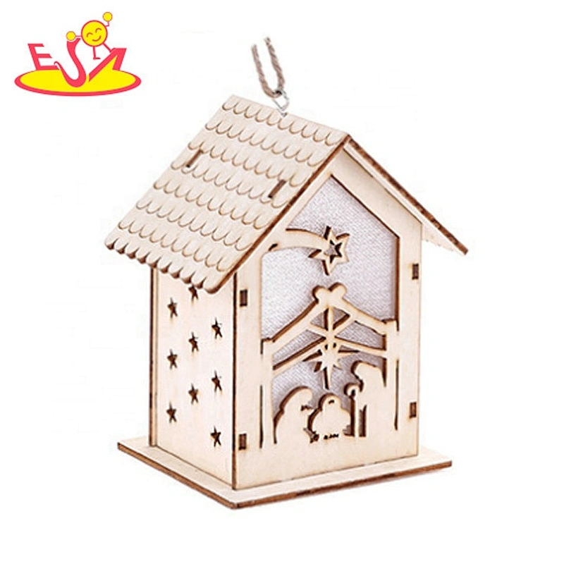 Christmas handmade wood carving home crafts W09D106