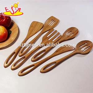 2018 nature color wooden flatware set high quality wooden flatware set W02B016