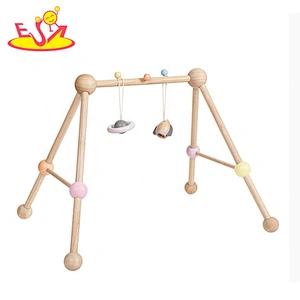 Eco-Friendly educational wooden baby play gym for sale W08K046