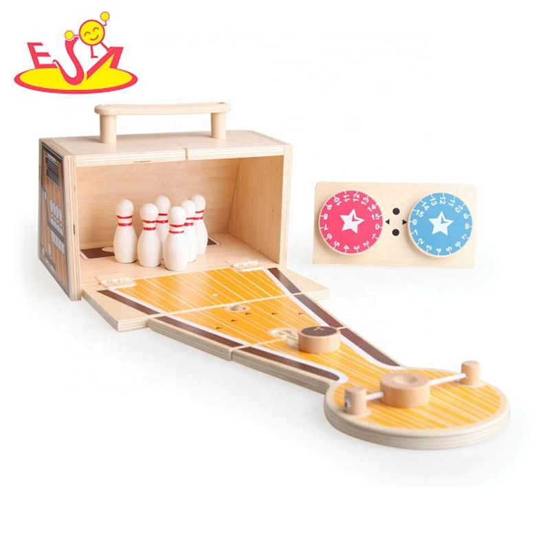 2020 high quality wooden miniature bowling set for toddlers W01A358