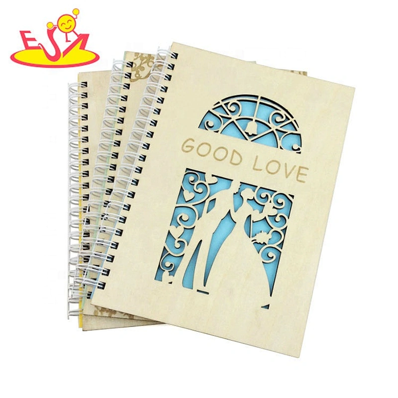 Hot sale environmental holiday gift hollow spiral wooden photo album  W18A127