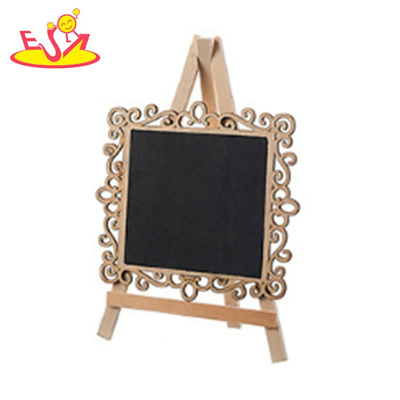 Wooden hollow out chalkboard square blackboard W12B162