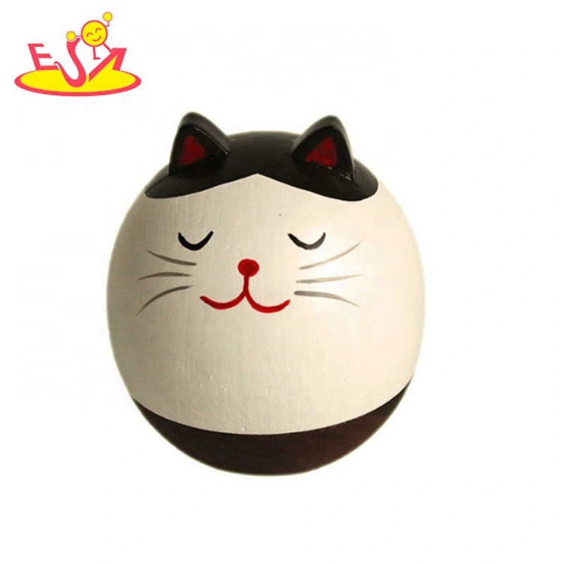 High quality wooden roly-poly wooden tumbler toy doll home decoration desktop decoration W18A083D