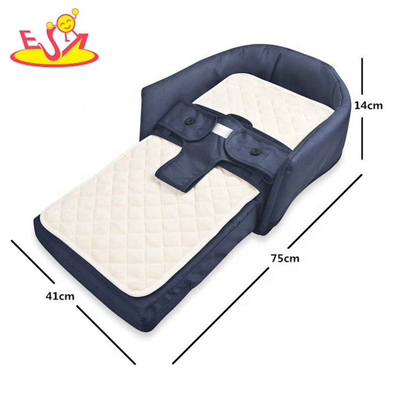 Multifunctional foldable baby compartment bed, foldable crib, travel bed with seat belt  P08K012
