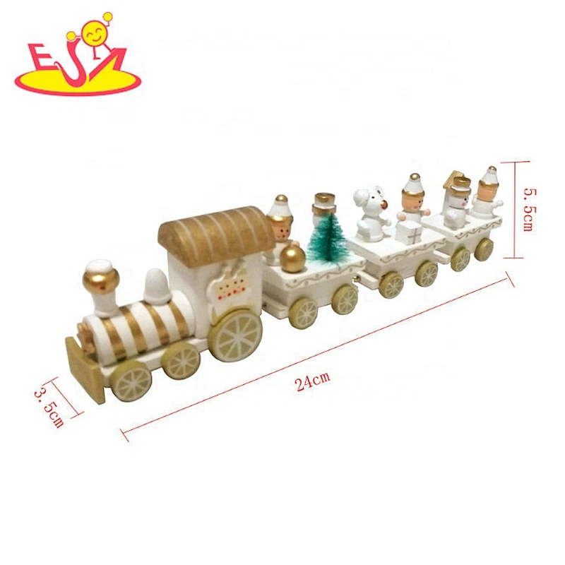 2020 Christmas toys gift for kid cute little wooden block train W04A503