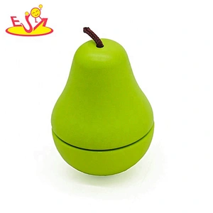2020 wholesale pretend wooden fruit cutting toy set for kids W10B345