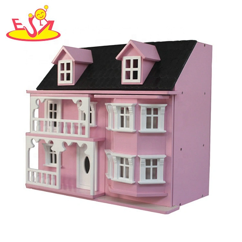 Hot selling kids miniature wooden house toy for role play W06A409