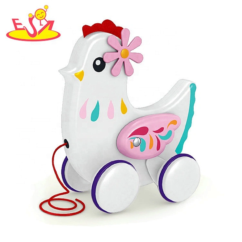 New arrived mini wooden dinosaur car pull toy for children W05B208