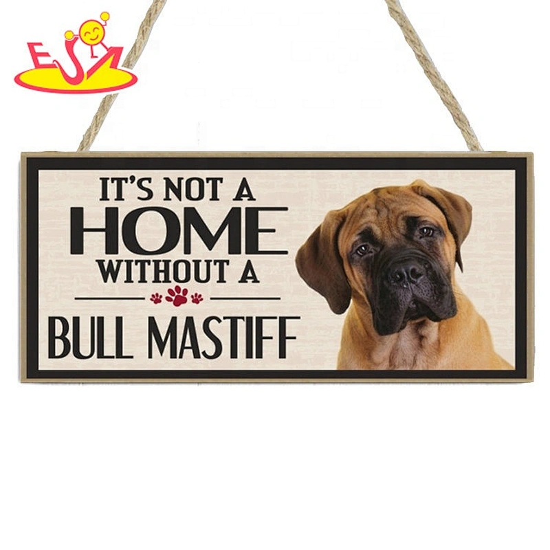 Best design animals wooden room decor dog paintings W18A116I