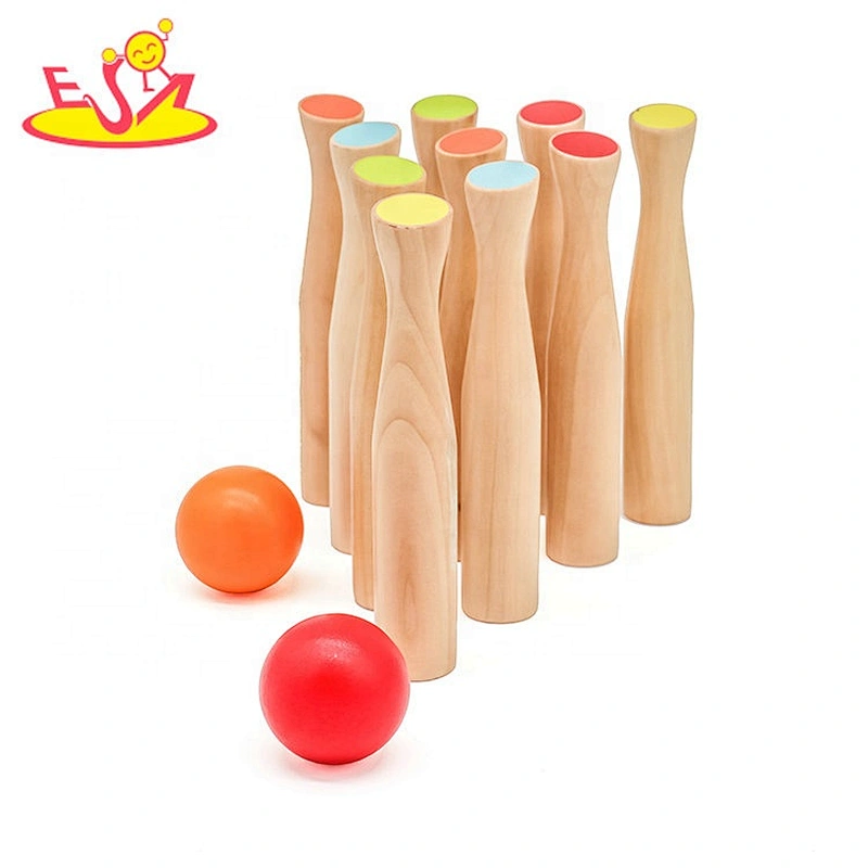 2020 high quality large wooden bowling ball set for kids W01D061