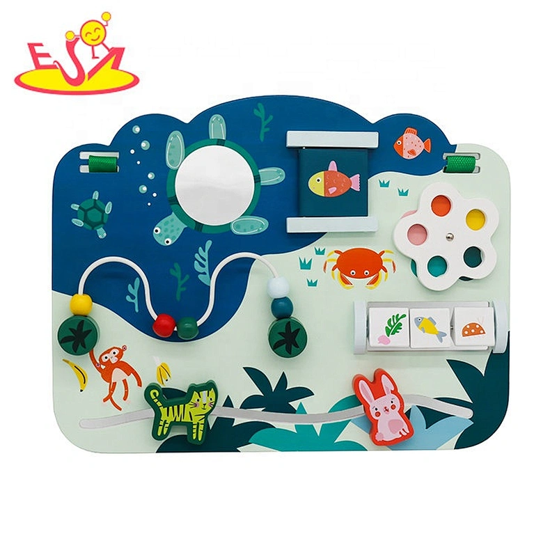 Preschool sensory play set wooden busy board for toddlers W12D236