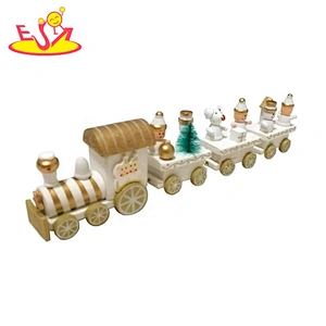 2020 Christmas toys gift for kid cute little wooden block train W04A503