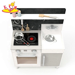 2020 New released pink wooden toys kitchen play set for kids W10C547A