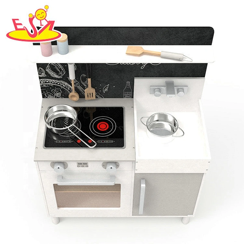 2020 New released pink wooden toys kitchen play set for kids W10C547A