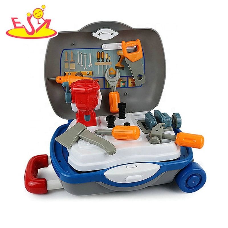 Preschool educational toy, repair shop box tool kit toy, pretend play toy, plastic play set P10D009
