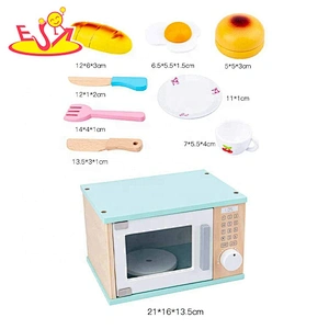 New arrival simulation play wooden microwave oven toy for kids W10D283