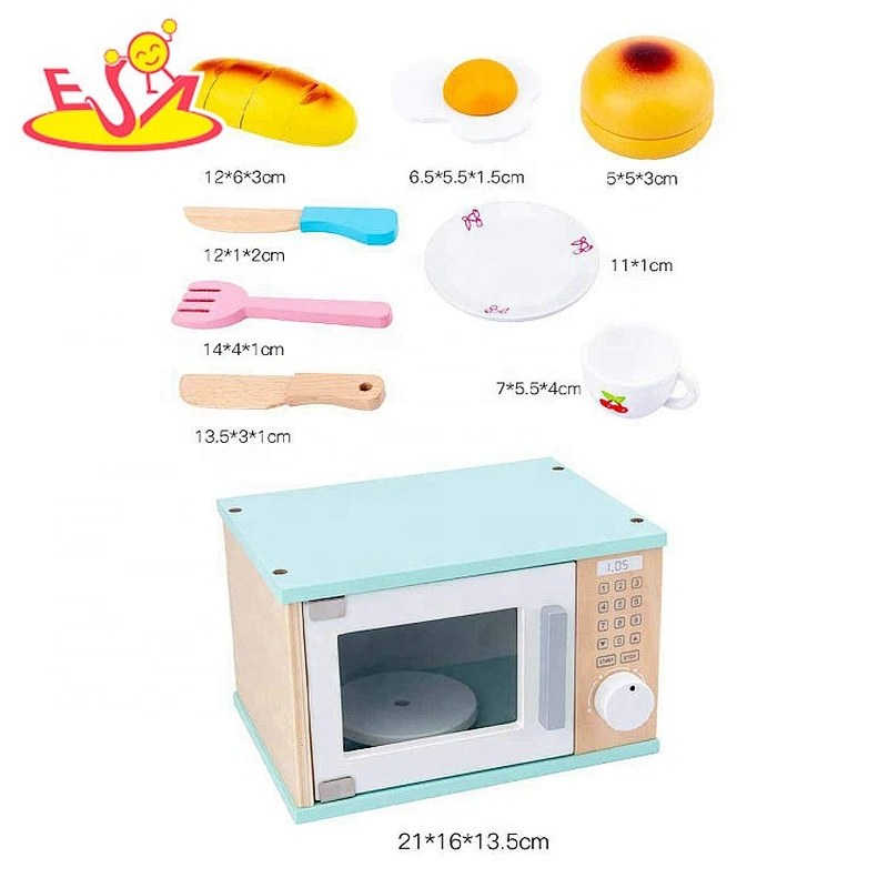 New arrival simulation play wooden microwave oven toy for kids W10D283