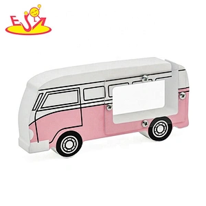 Customize car shape wooden coin saving box for children W02A374