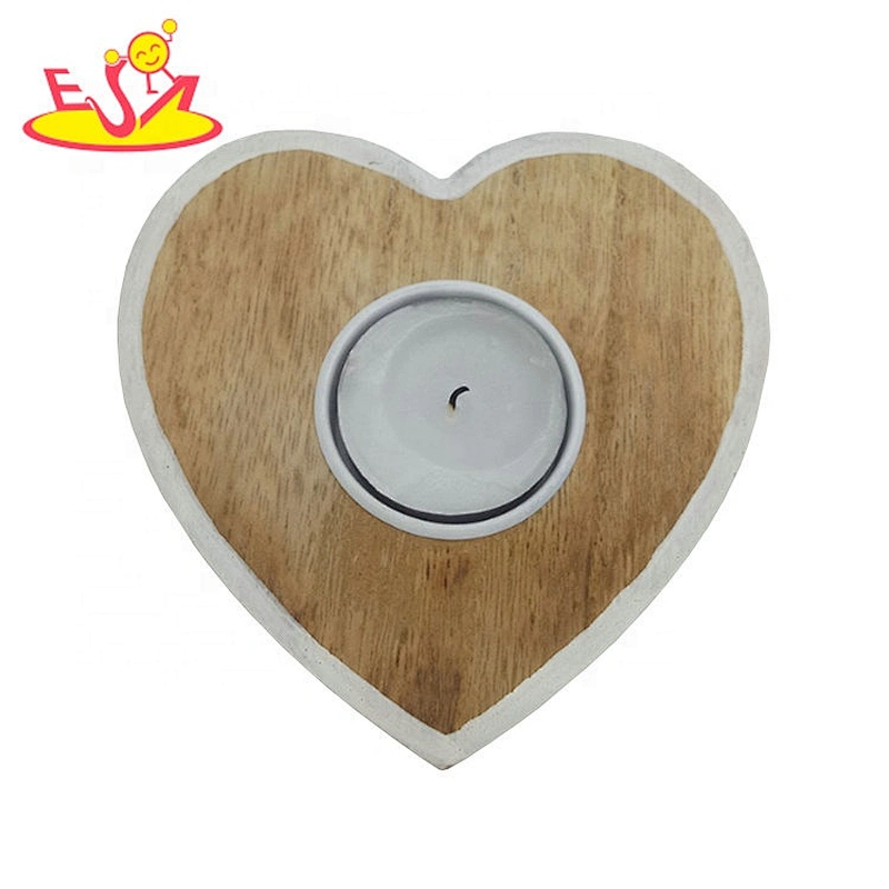 Solid wood heart-shaped candlestick W18A113