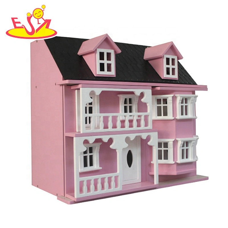 Hot selling kids miniature wooden house toy for role play W06A409