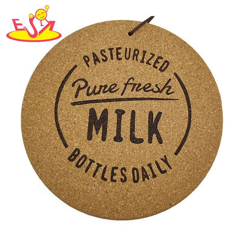 Round absorbent printing mdf cork coasters  W18A105