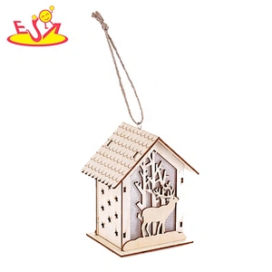 Wholesale Christmas ornaments wood decor of deer W09D107