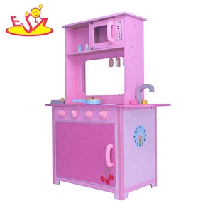 New arrival double sides wooden play kitchen set for children W10C577